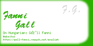 fanni gall business card